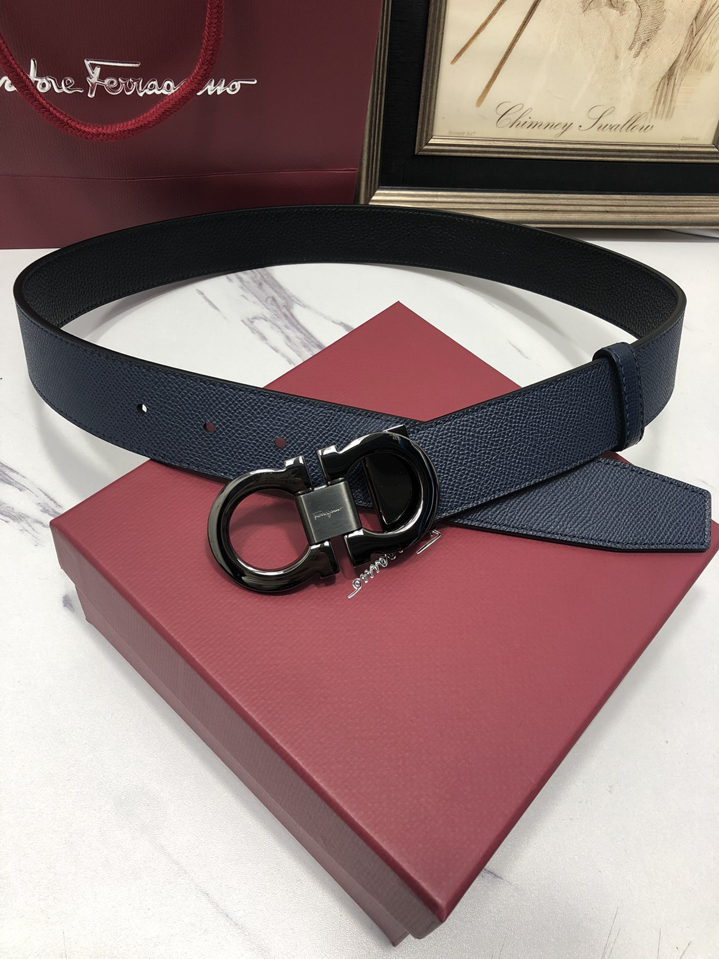 Salvatore Ferragamo Male Leather Belt M