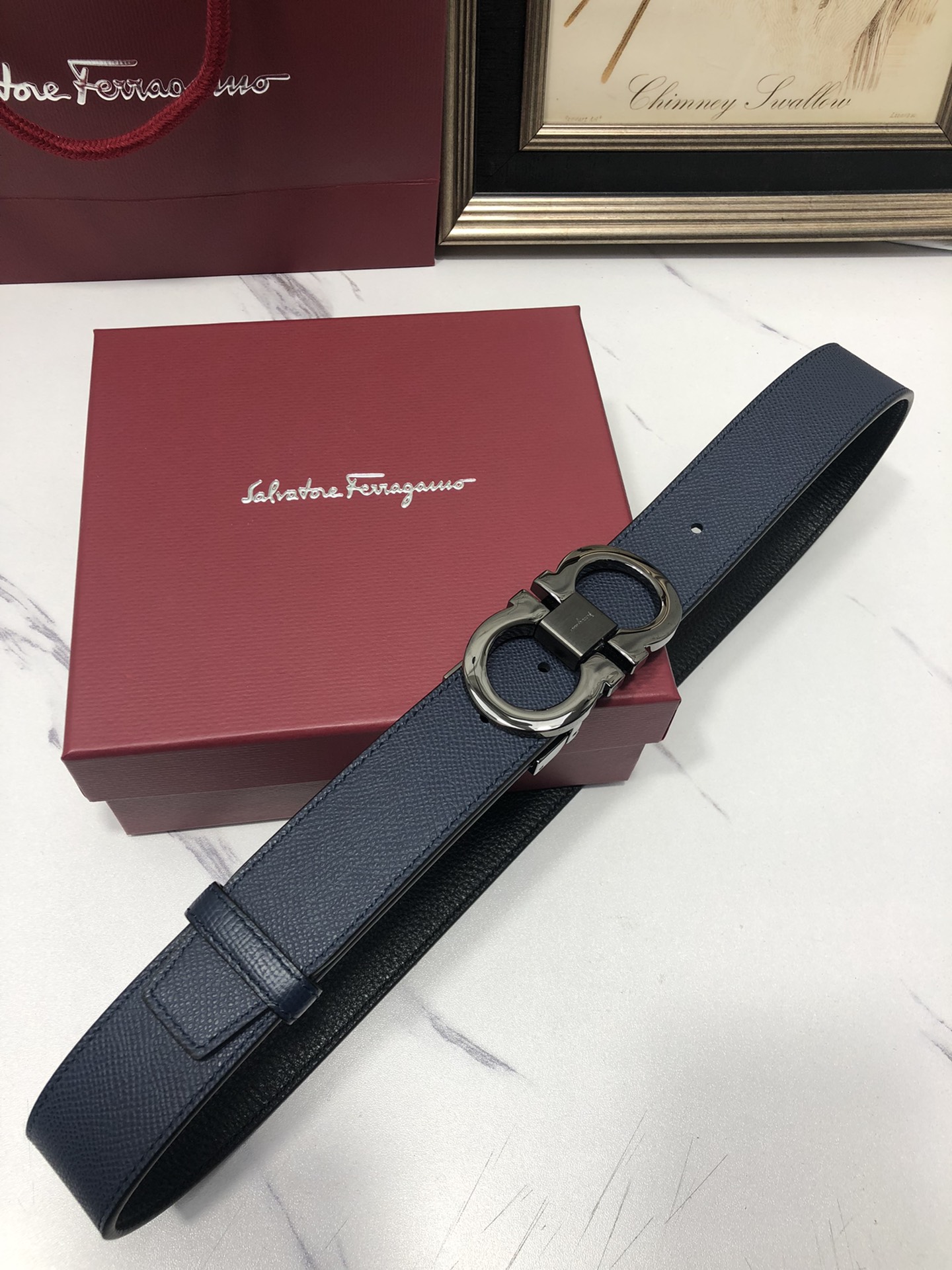 Salvatore Ferragamo Male Leather Belt M
