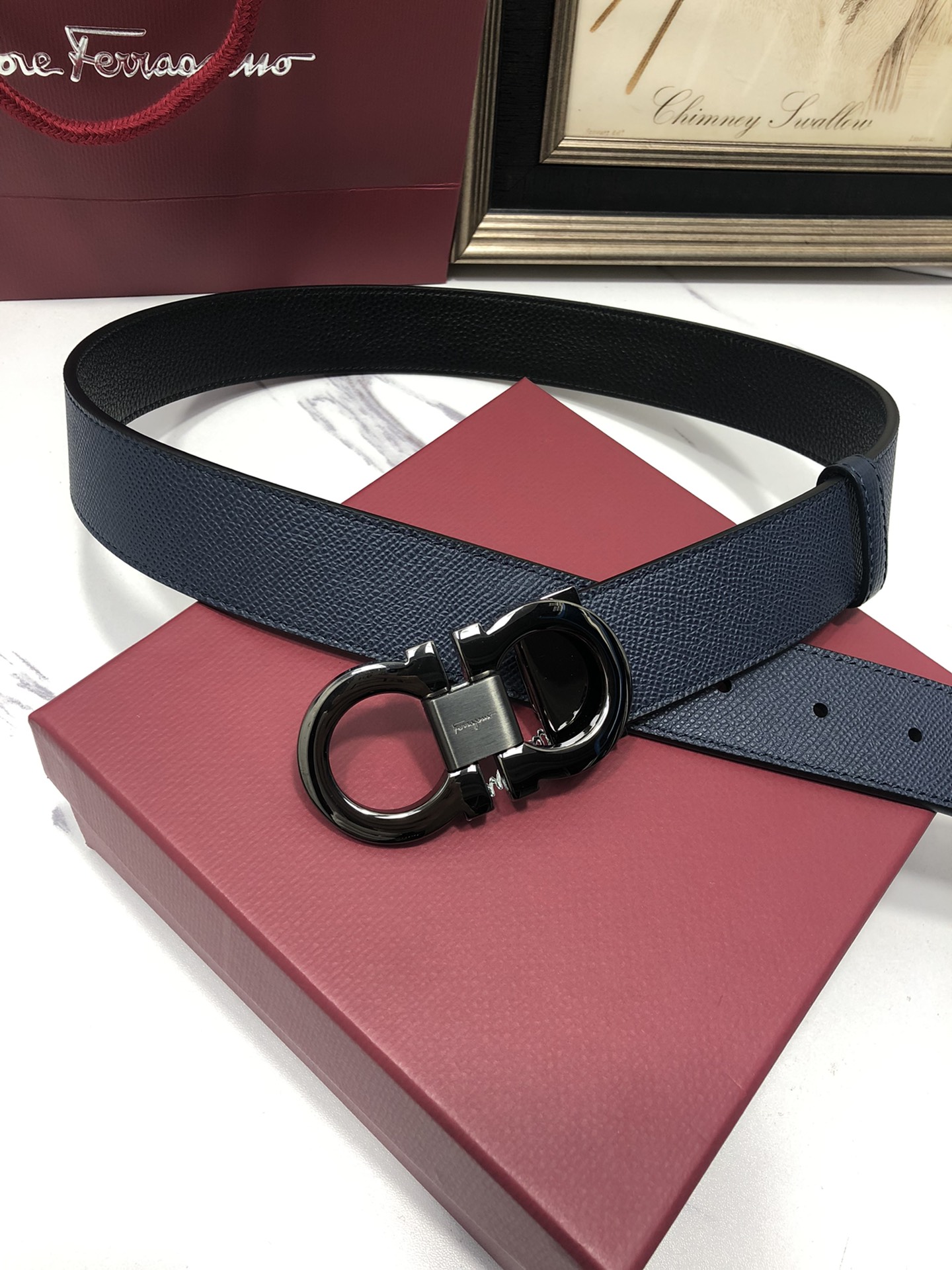 Salvatore Ferragamo Male Leather Belt M