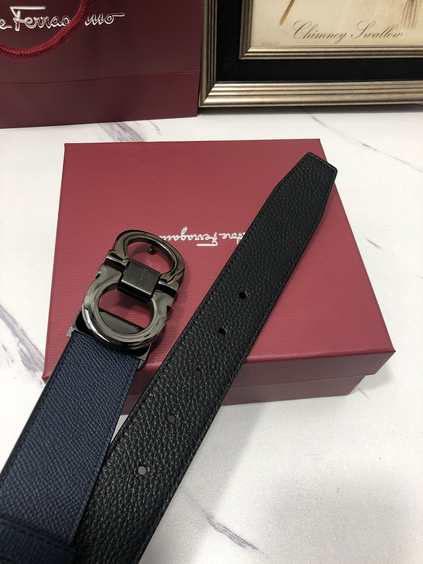 Salvatore Ferragamo Male Leather Belt M
