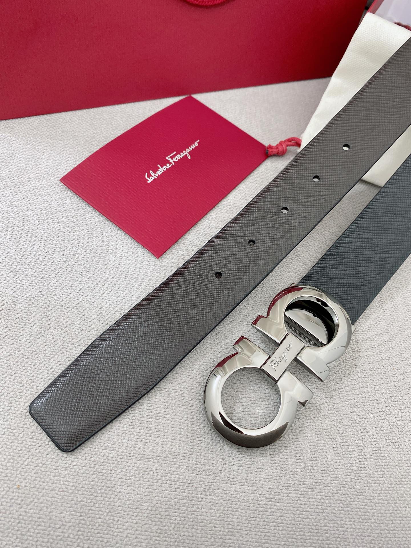 Salvatore Ferragamo Leather Belt Top Grain Leather M