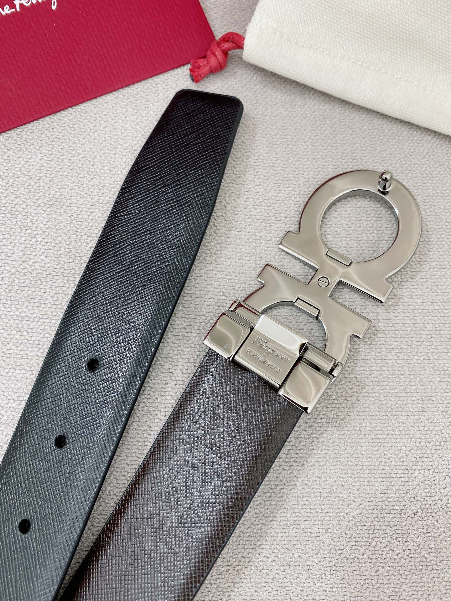 Salvatore Ferragamo Leather Belt Top Grain Leather M