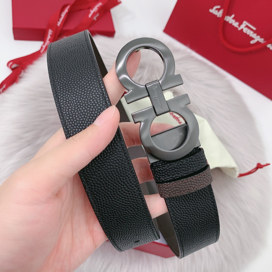 Salvatore Ferragamo Male Leather Belt 35mm-m