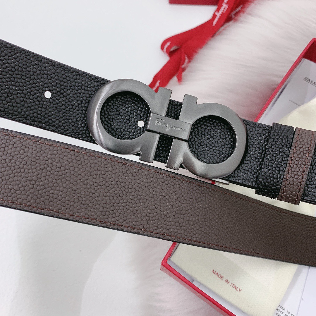 Salvatore Ferragamo Male Leather Belt 35mm-m