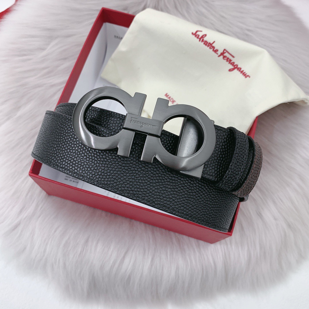 Salvatore Ferragamo Male Leather Belt 35mm-m