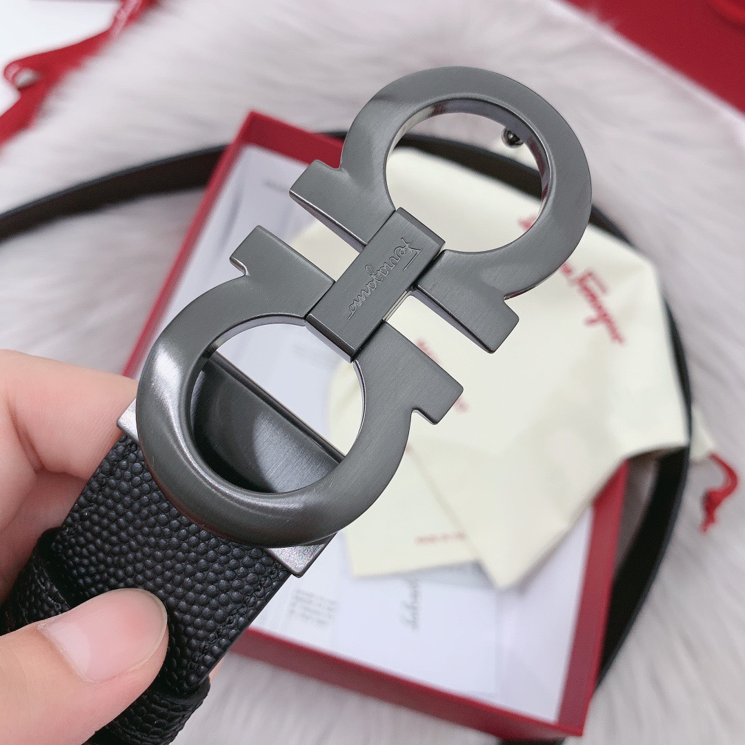 Salvatore Ferragamo Male Leather Belt 35mm-m