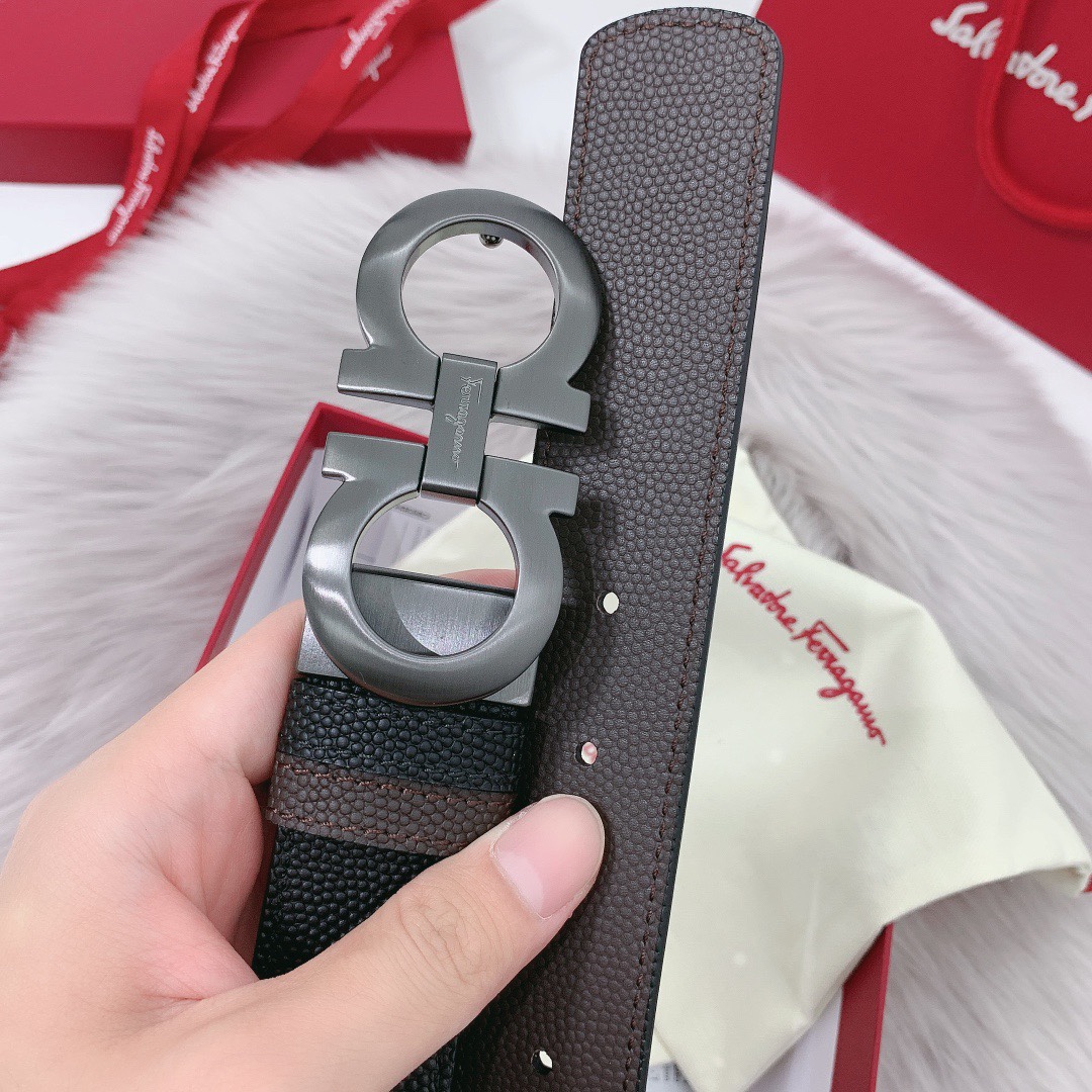 Salvatore Ferragamo Male Leather Belt 35mm-m