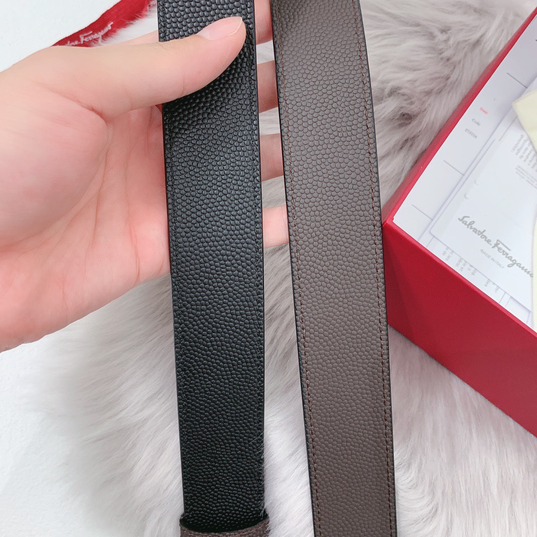 Salvatore Ferragamo Male Leather Belt 35mm-m