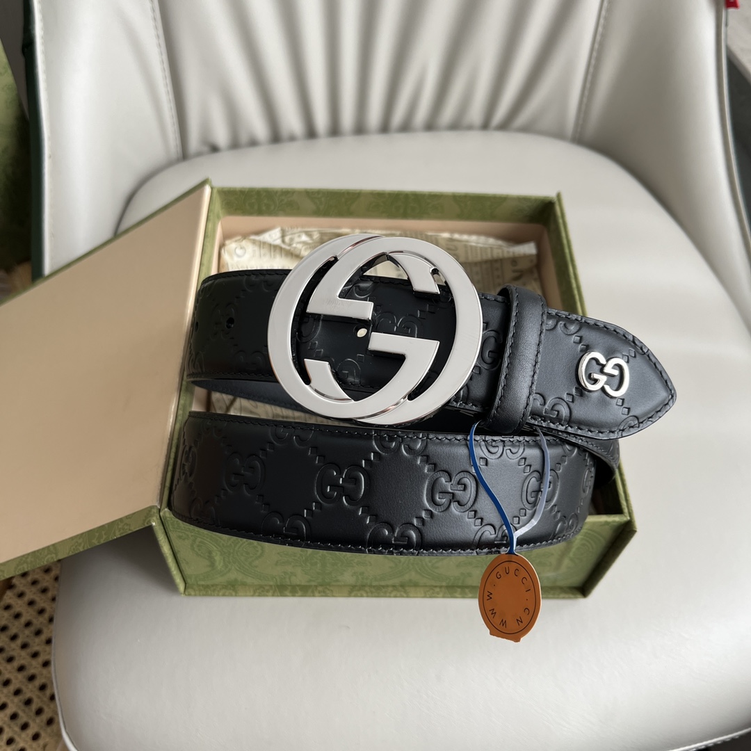 Gucci Basic Belt Cow Leather 40mm