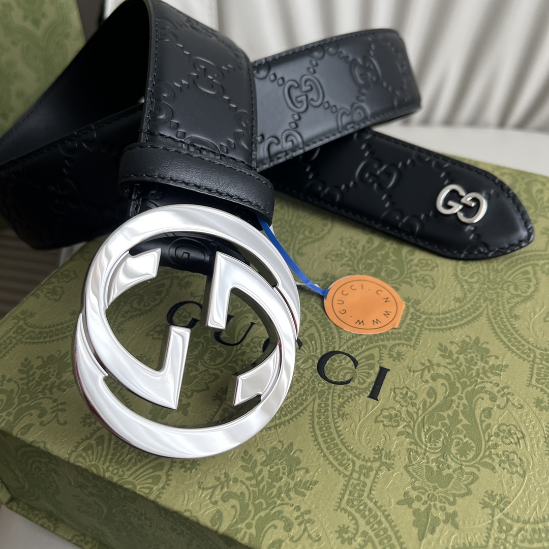 Gucci Basic Belt Cow Leather 40mm