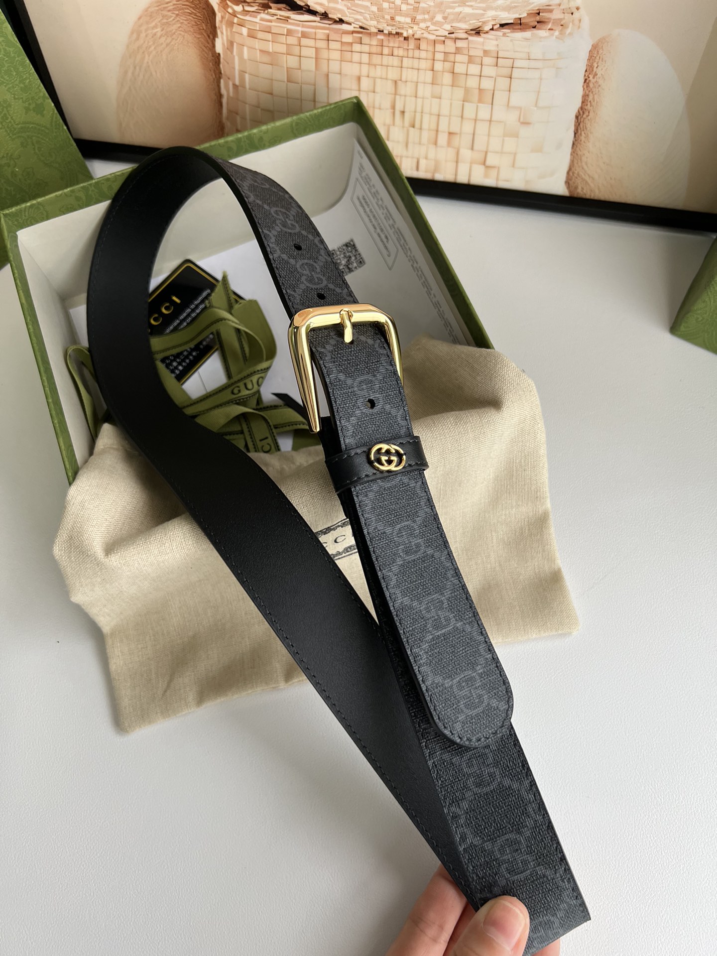 Gucci Male Basic Belt Canvas S-m