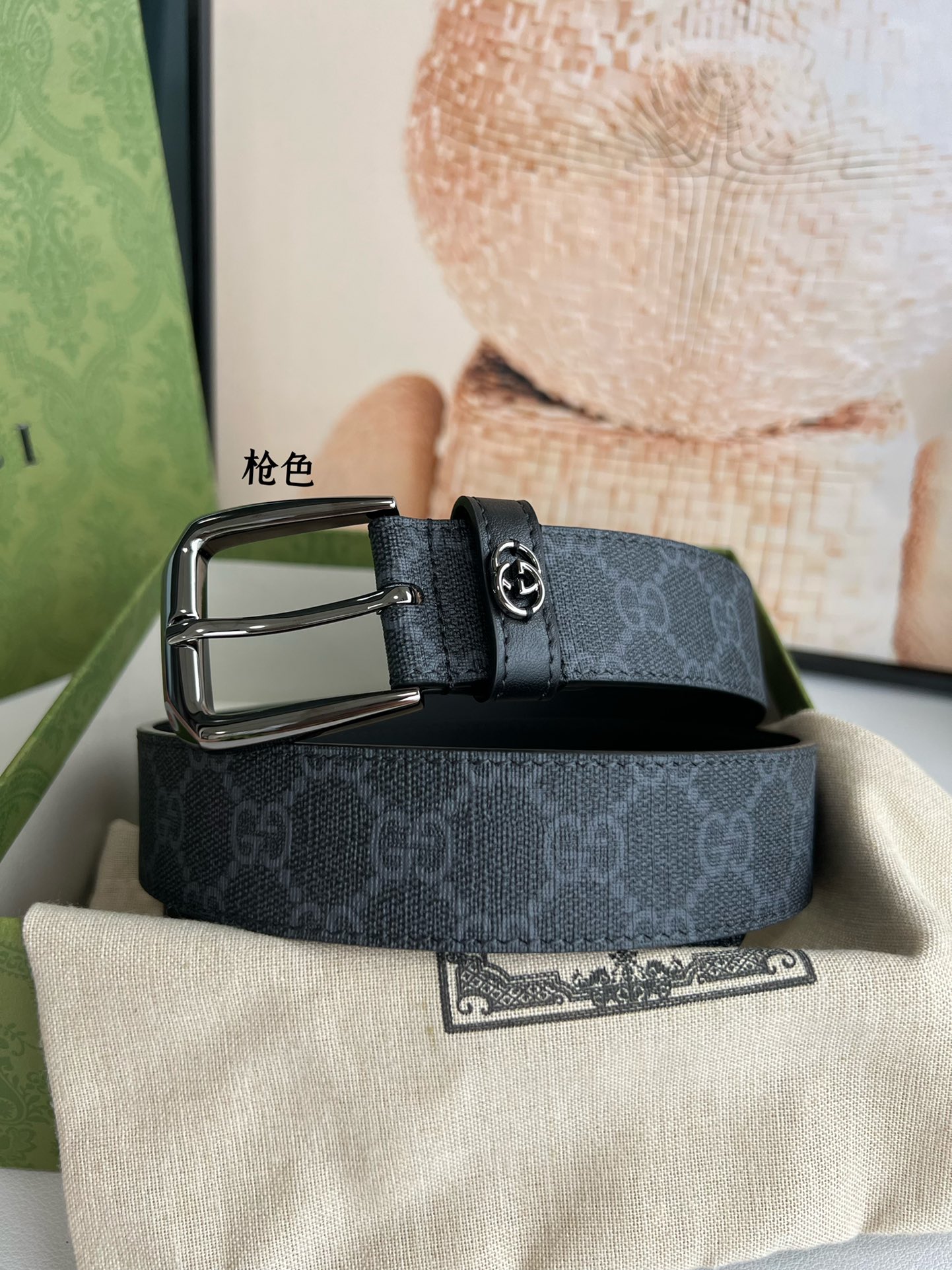 Gucci Male Basic Belt Canvas S-m