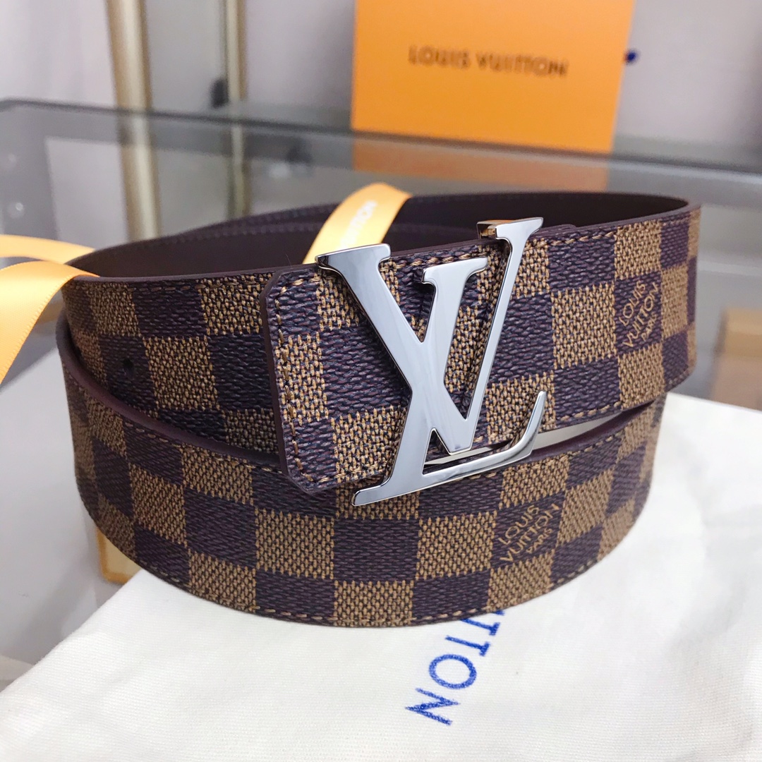 Louis Vuitton Male Leather Belt Cow Leather 40mm-s-m-l