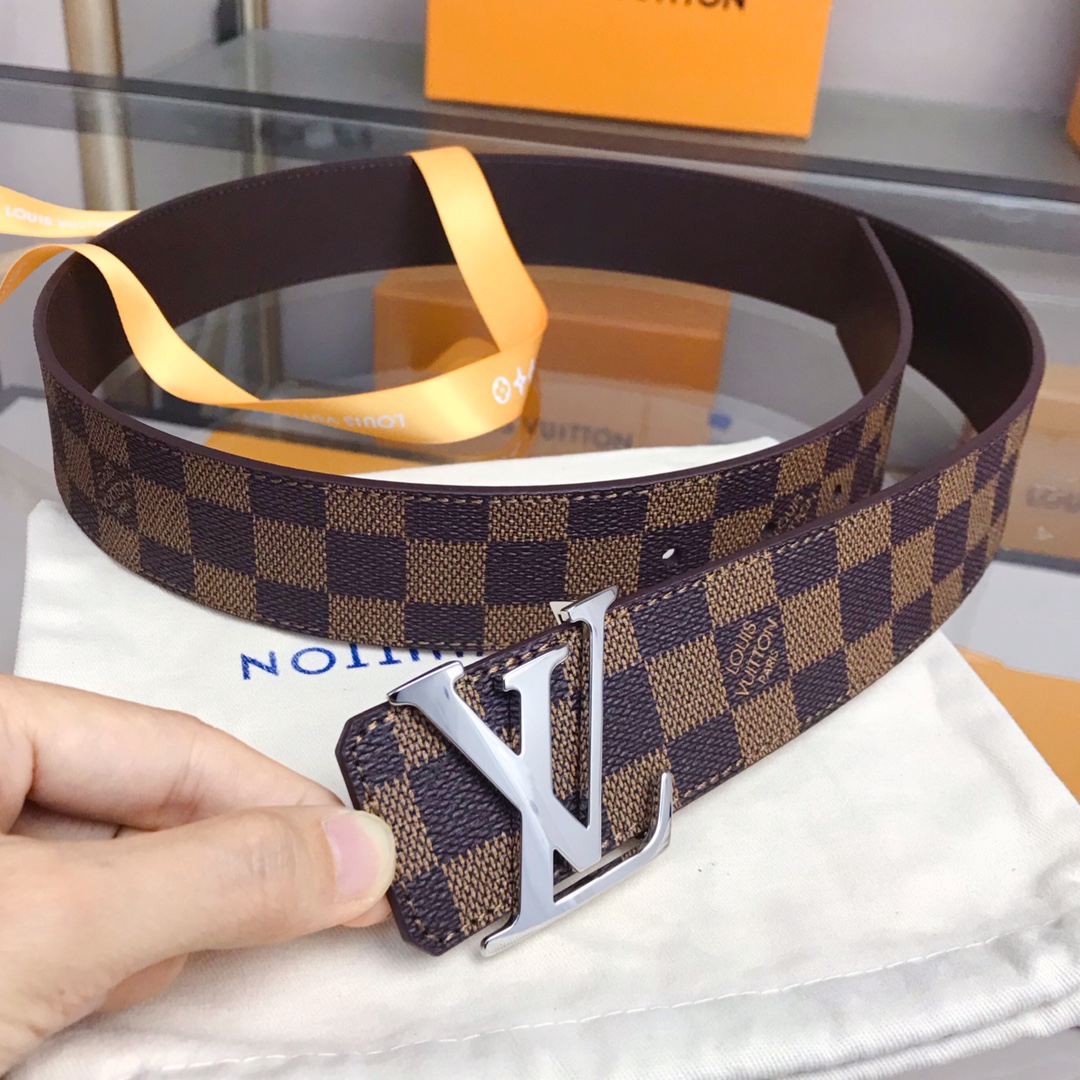 Louis Vuitton Male Leather Belt Cow Leather 40mm-s-m-l