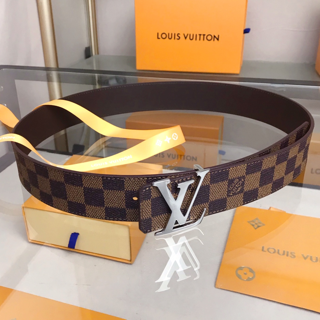 Louis Vuitton Male Leather Belt Cow Leather 40mm-s-m-l