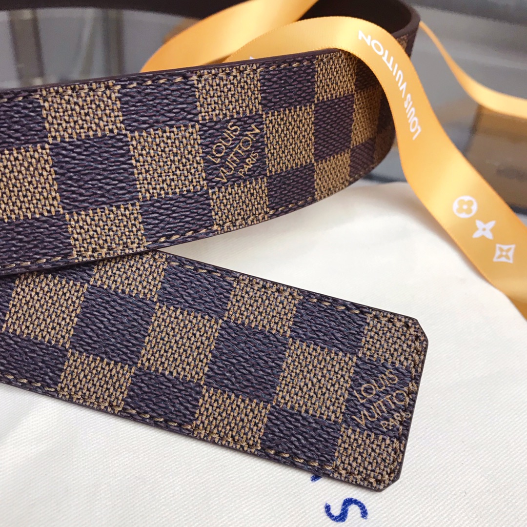 Louis Vuitton Male Leather Belt Cow Leather 40mm-s-m-l