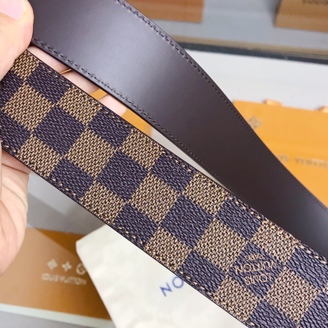 Louis Vuitton Male Leather Belt Cow Leather 40mm-s-m-l