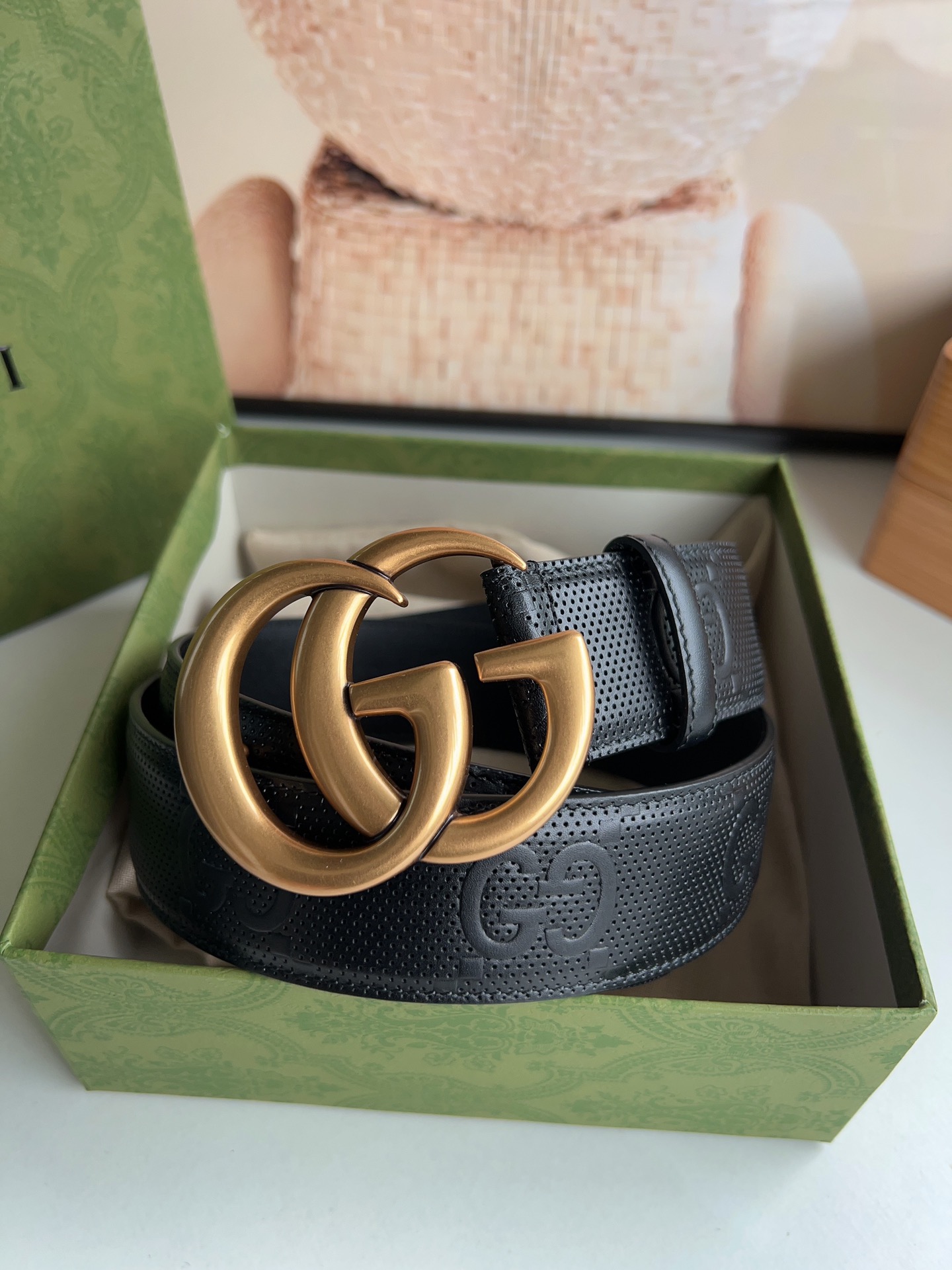 Gucci Basic Belt Cow Leather M