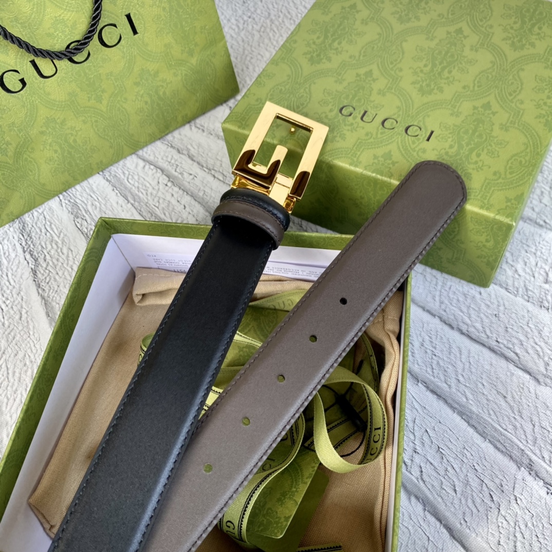 Gucci Male Leather Belt Top Grain Leather M