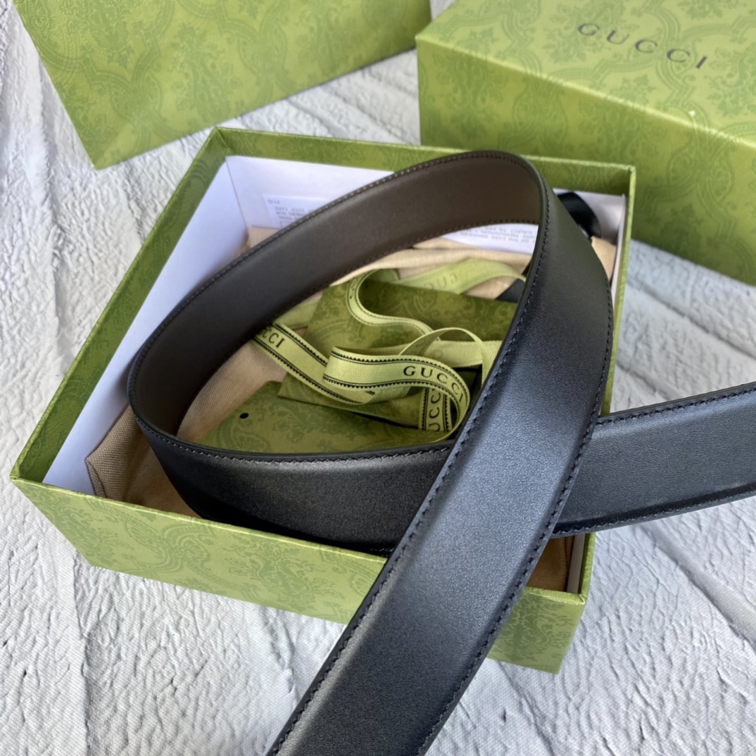 Gucci Male Leather Belt Top Grain Leather M