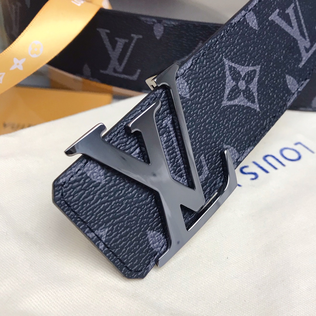 Louis Vuitton Male Leather Belt Canvas 40mm-s-m-l