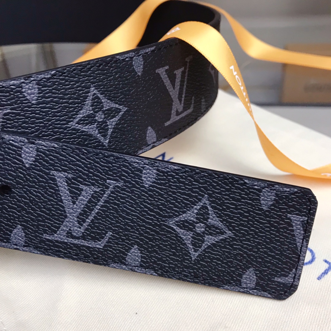 Louis Vuitton Male Leather Belt Canvas 40mm-s-m-l