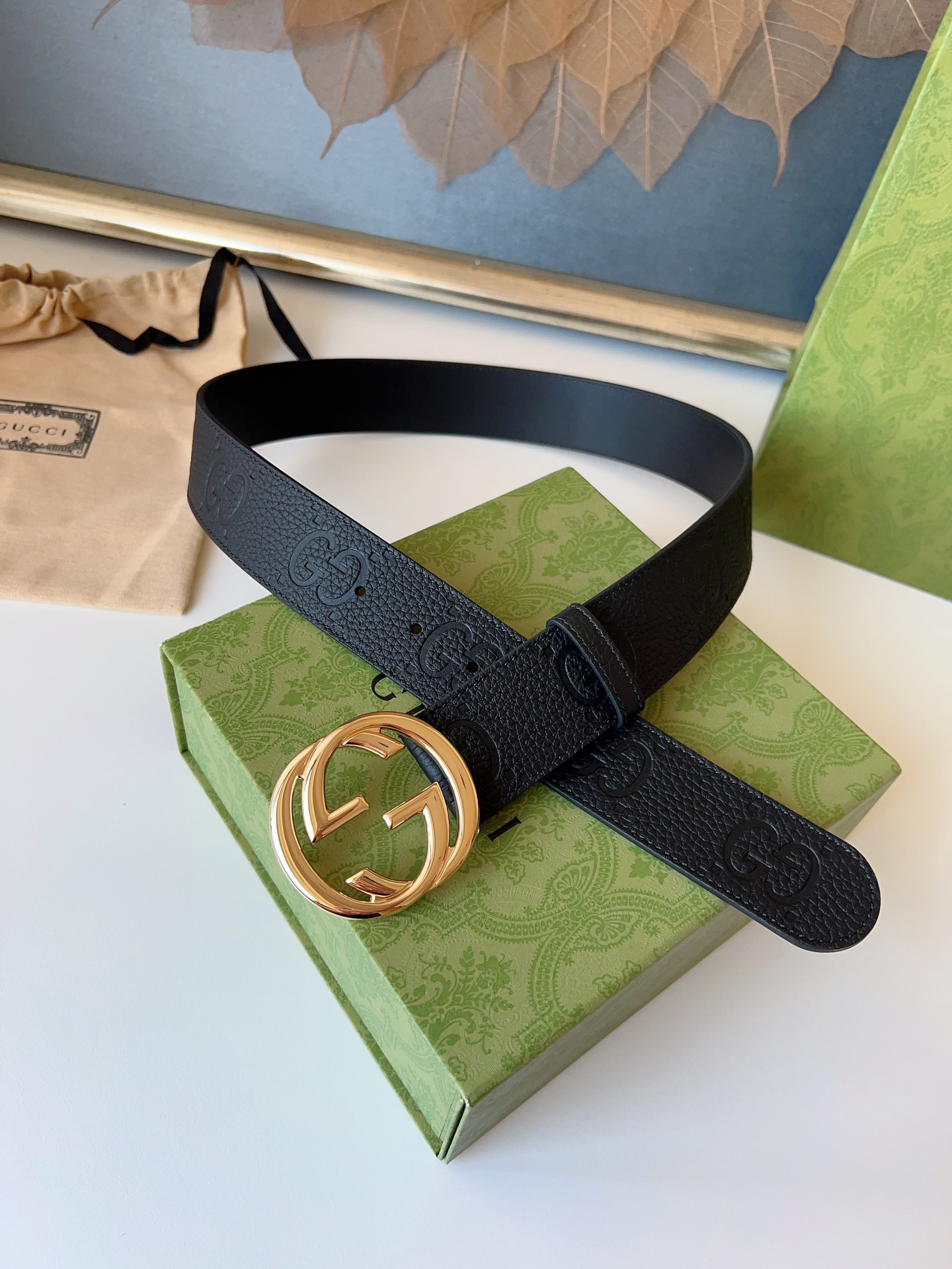 Gucci Basic Belt Cow Leather M
