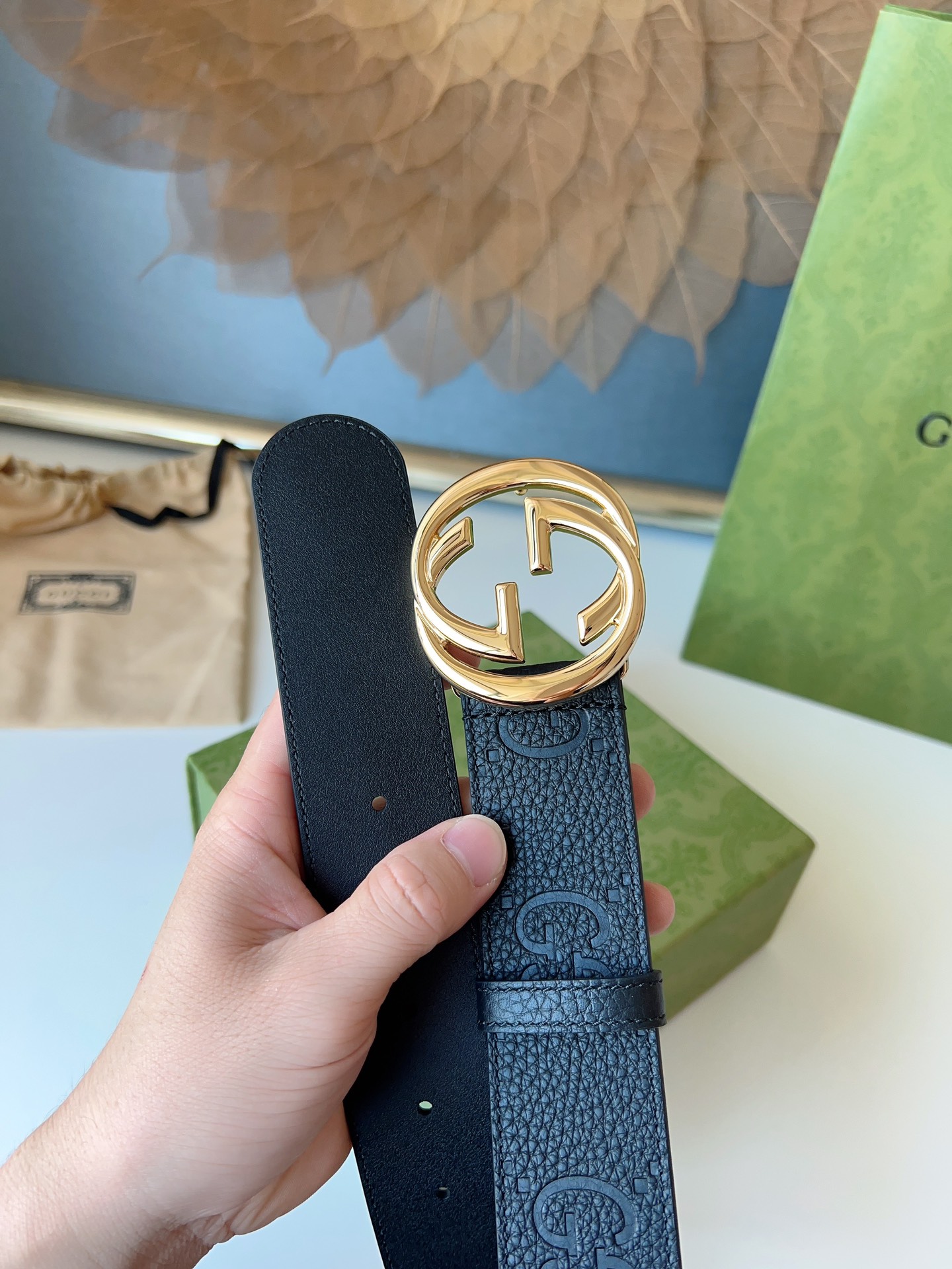 Gucci Basic Belt Cow Leather M