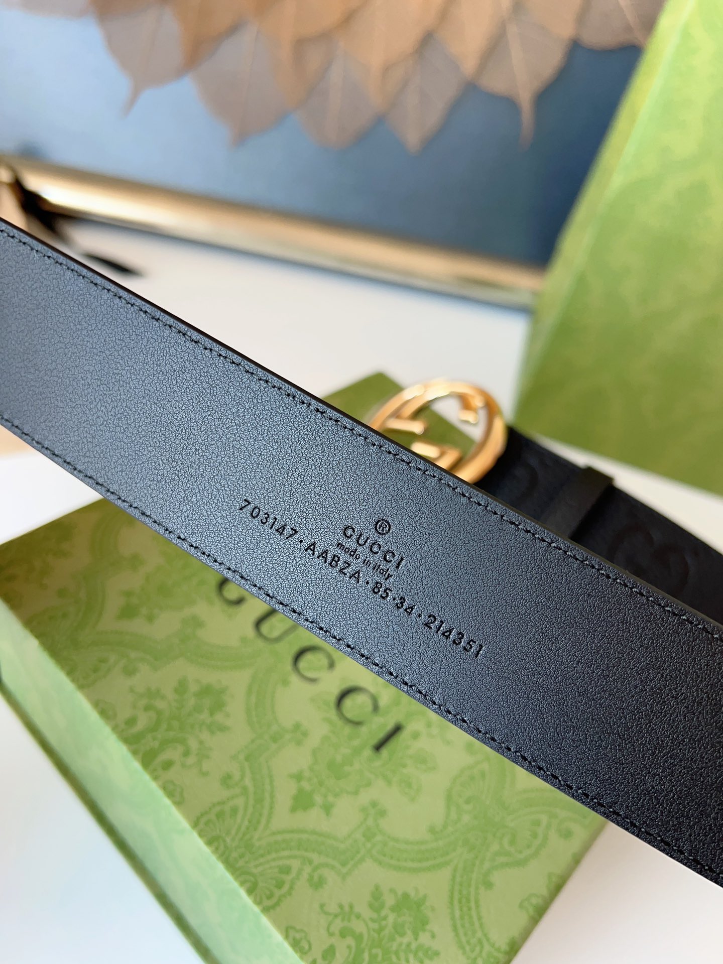 Gucci Basic Belt Cow Leather M