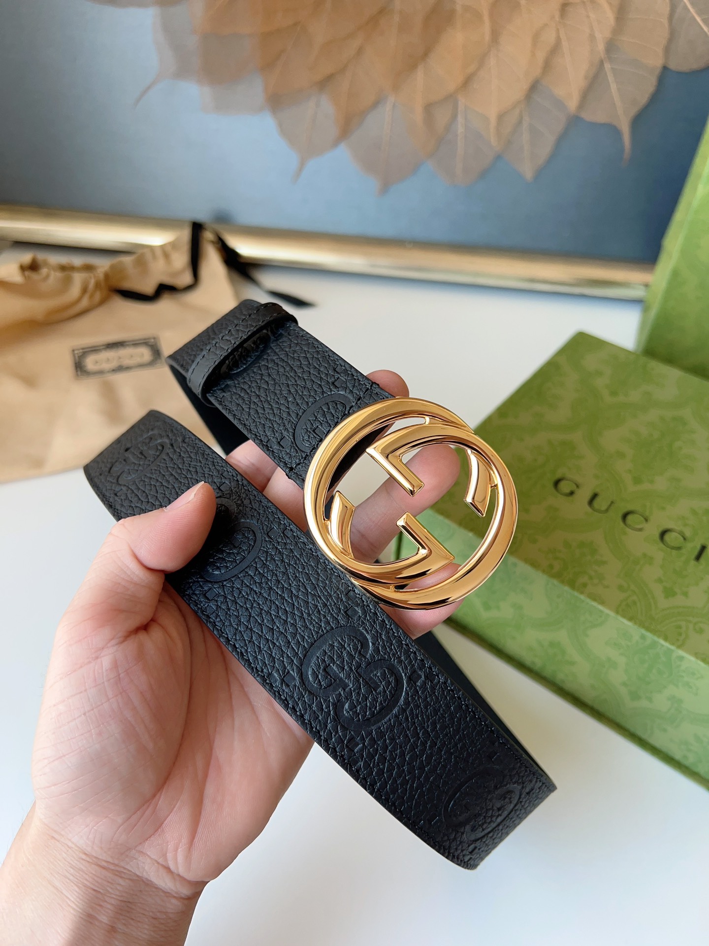 Gucci Basic Belt Cow Leather M