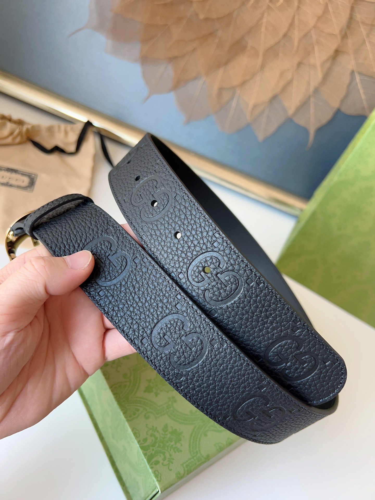 Gucci Basic Belt Cow Leather M