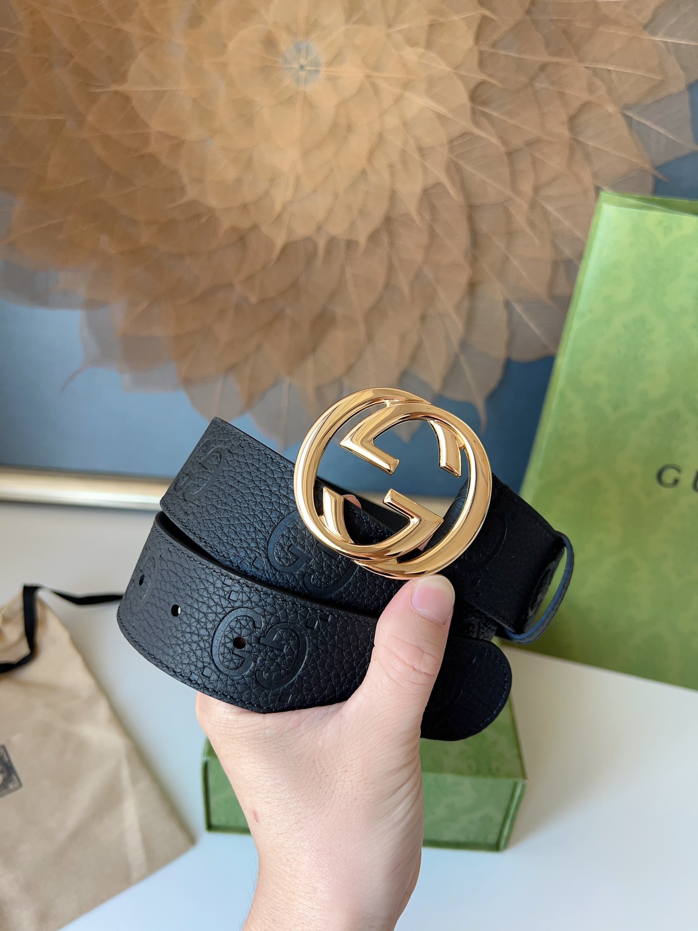 Gucci Basic Belt Cow Leather M