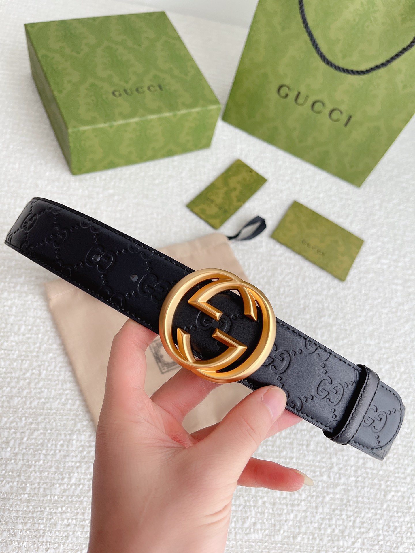 Gucci Male Leather Belt Cow Leather