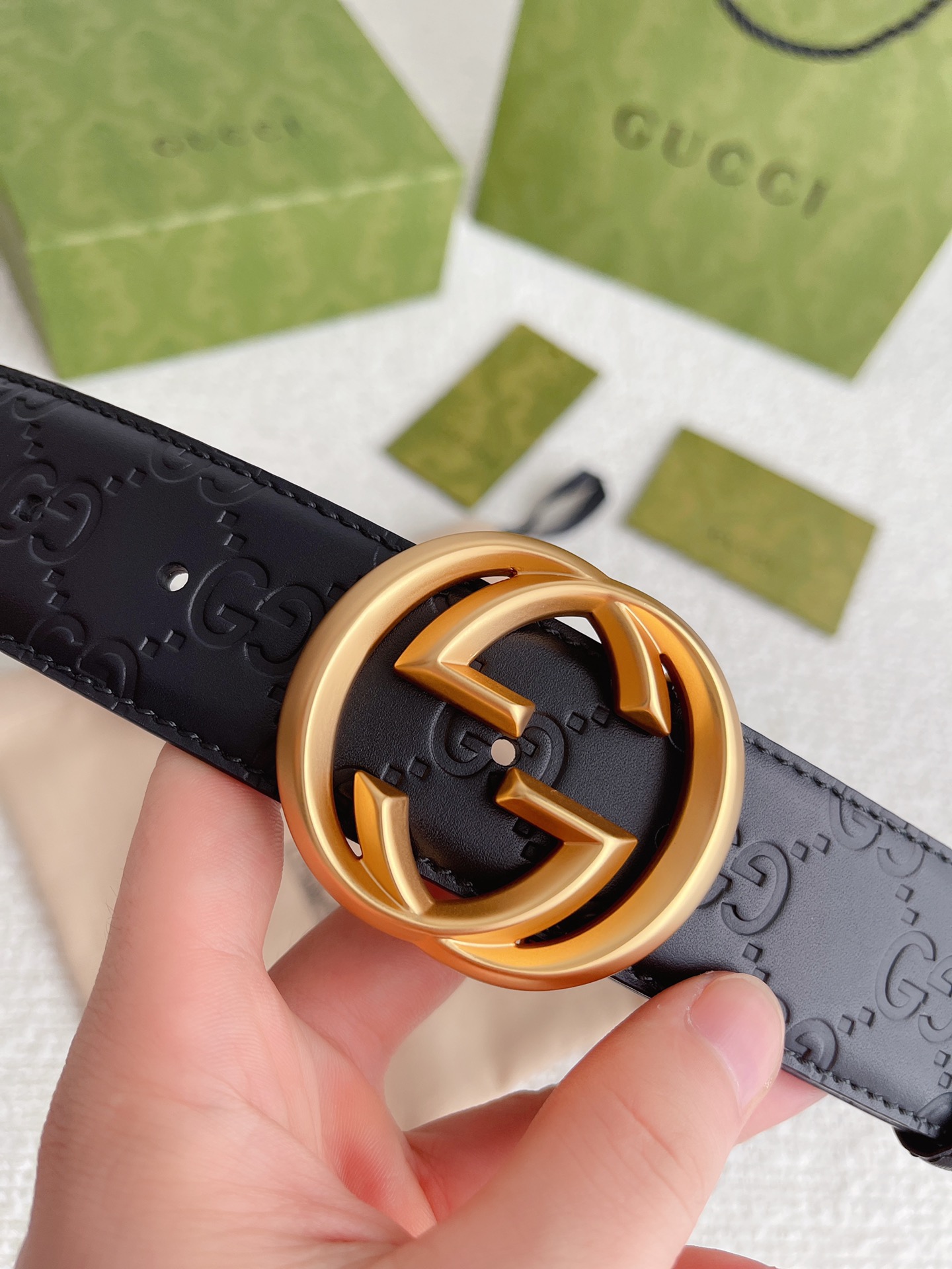 Gucci Male Leather Belt Cow Leather