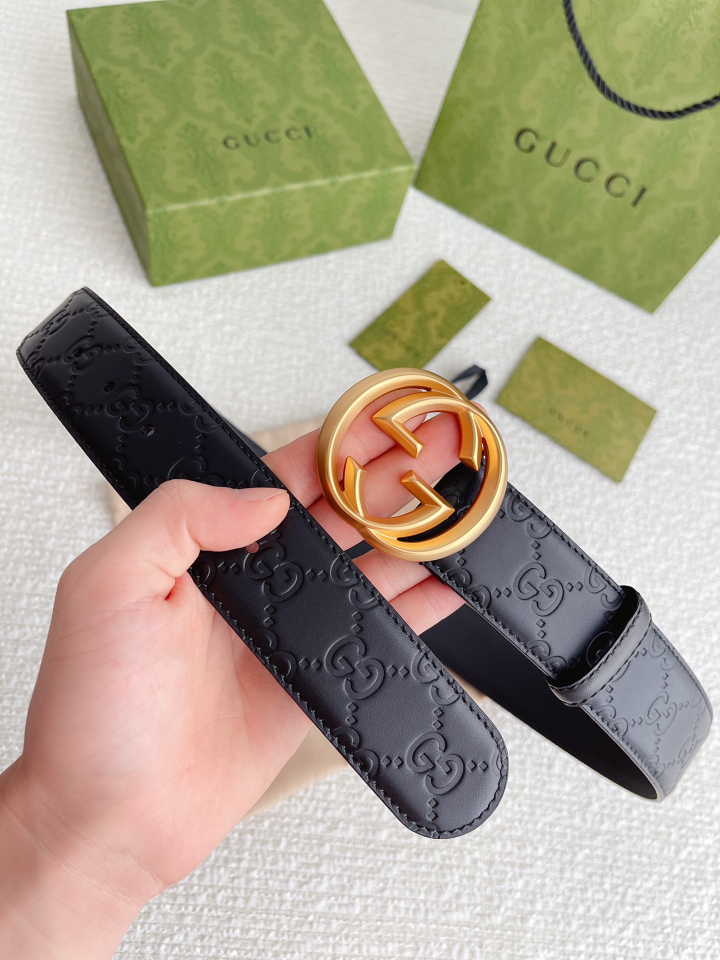Gucci Male Leather Belt Cow Leather