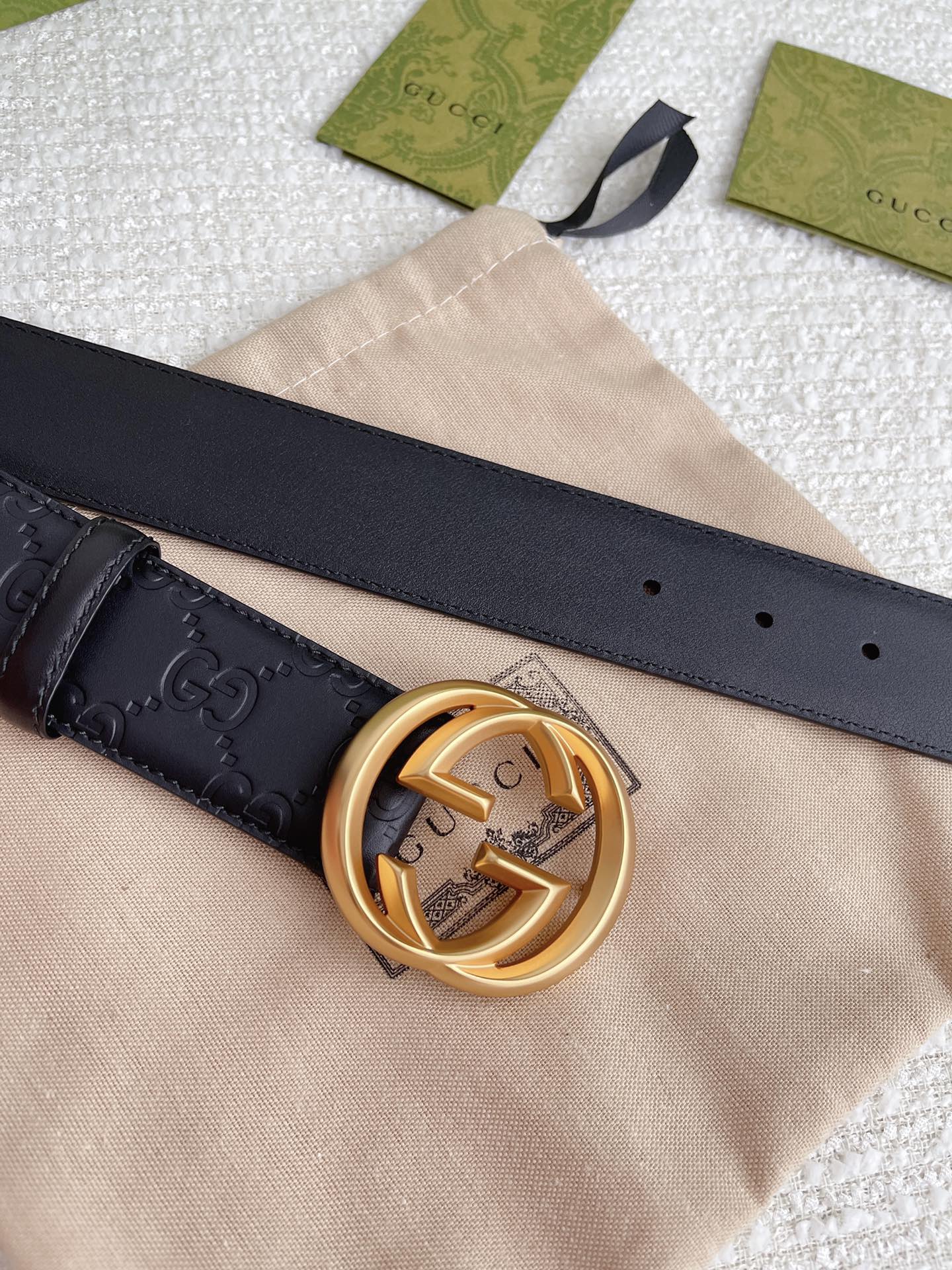 Gucci Male Leather Belt Cow Leather