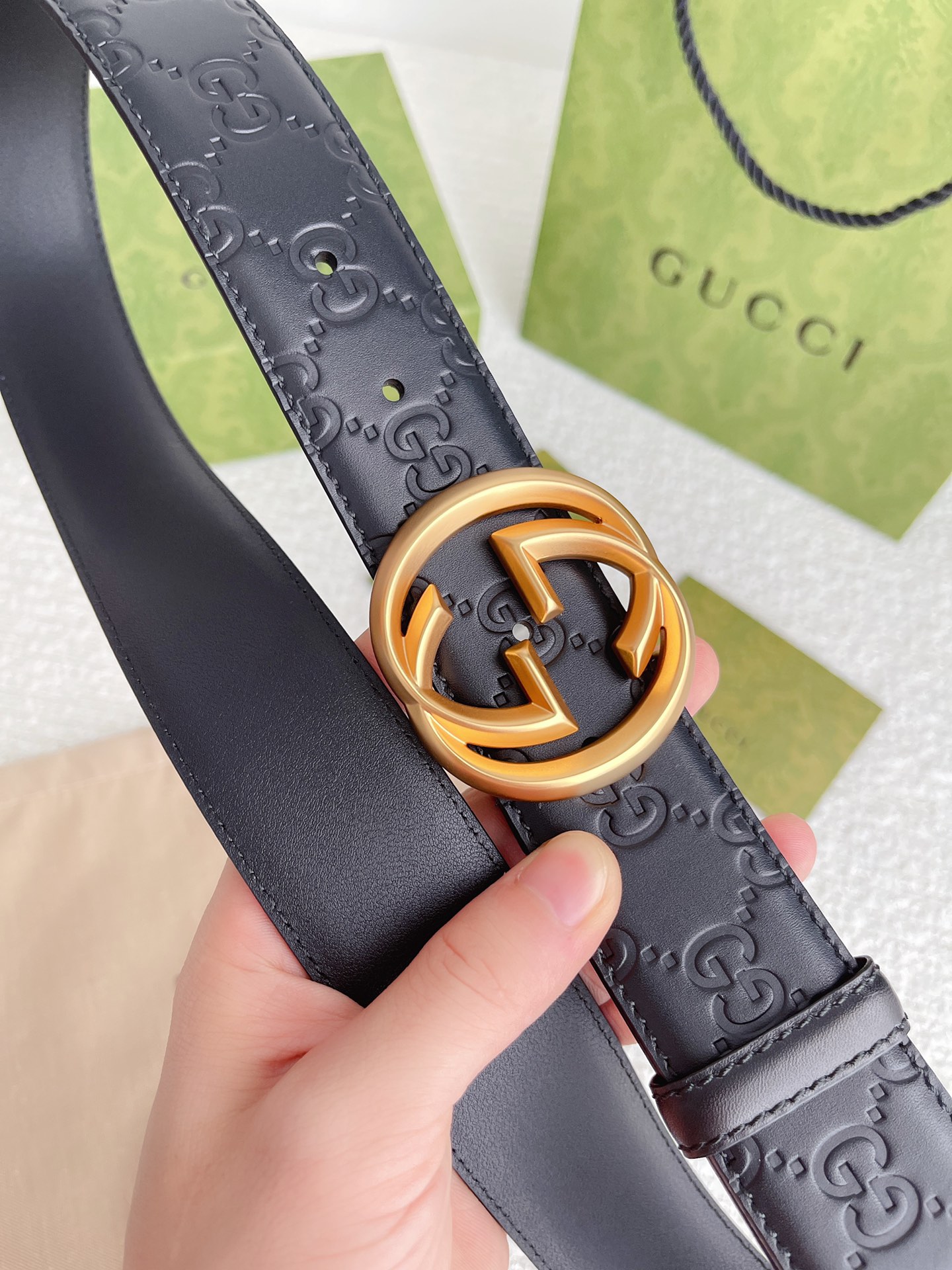 Gucci Male Leather Belt Cow Leather