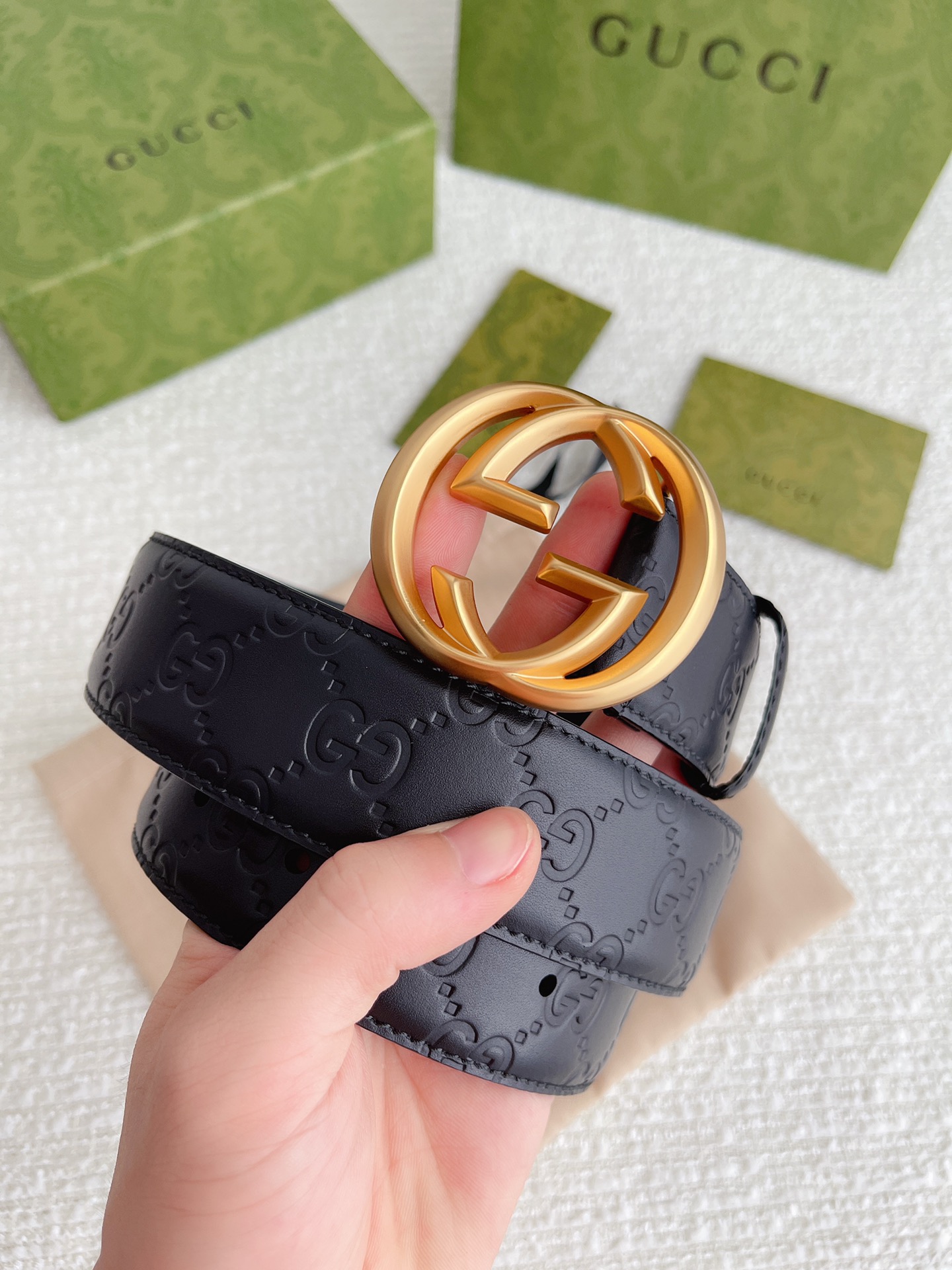 Gucci Male Leather Belt Cow Leather