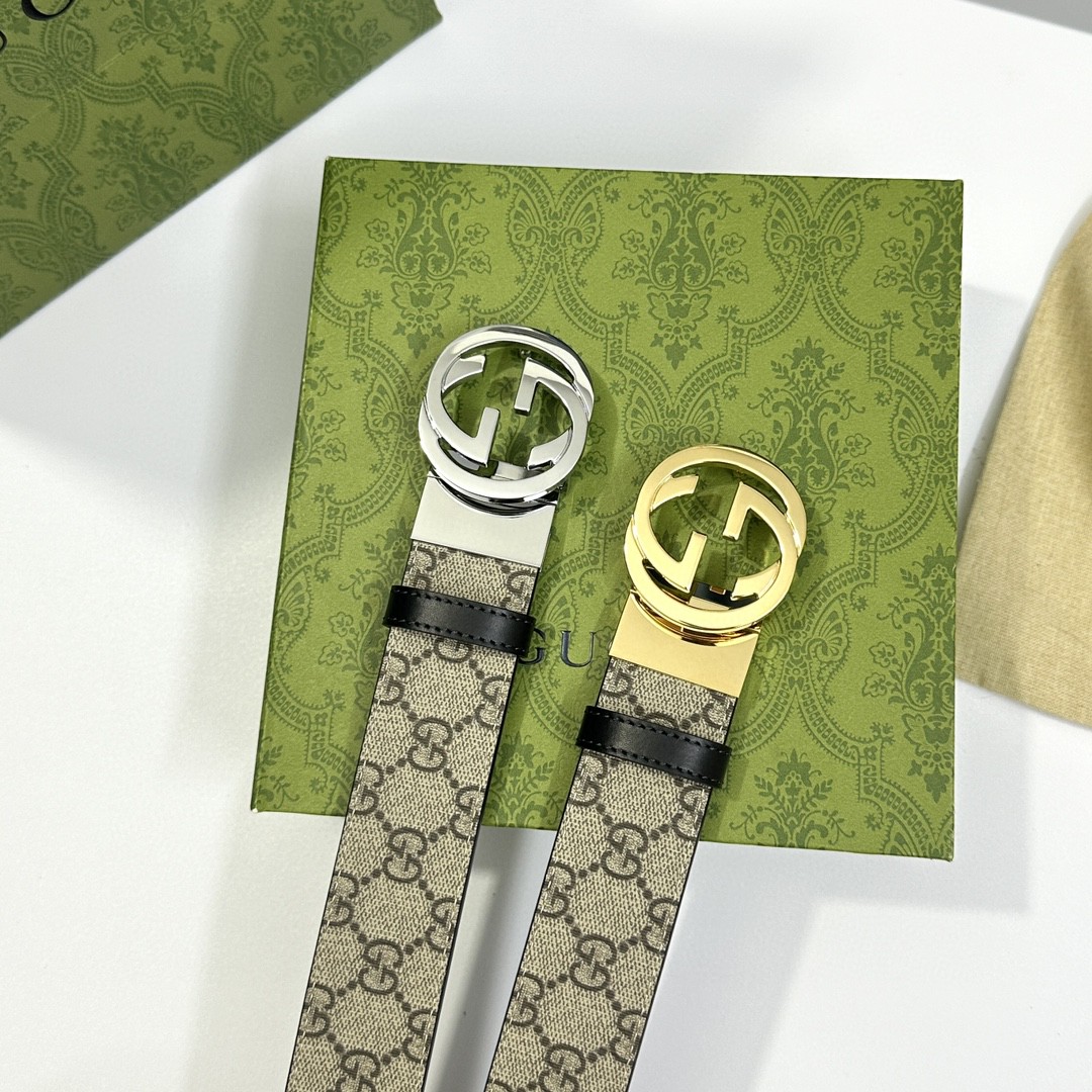 Gucci Basic Belt Cow Leather S-m