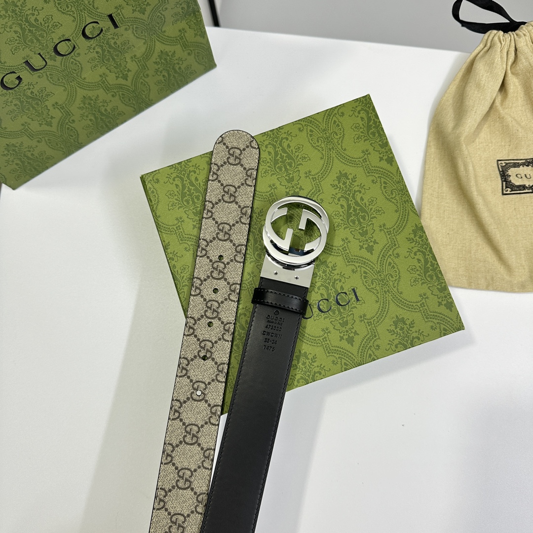 Gucci Basic Belt Cow Leather S-m