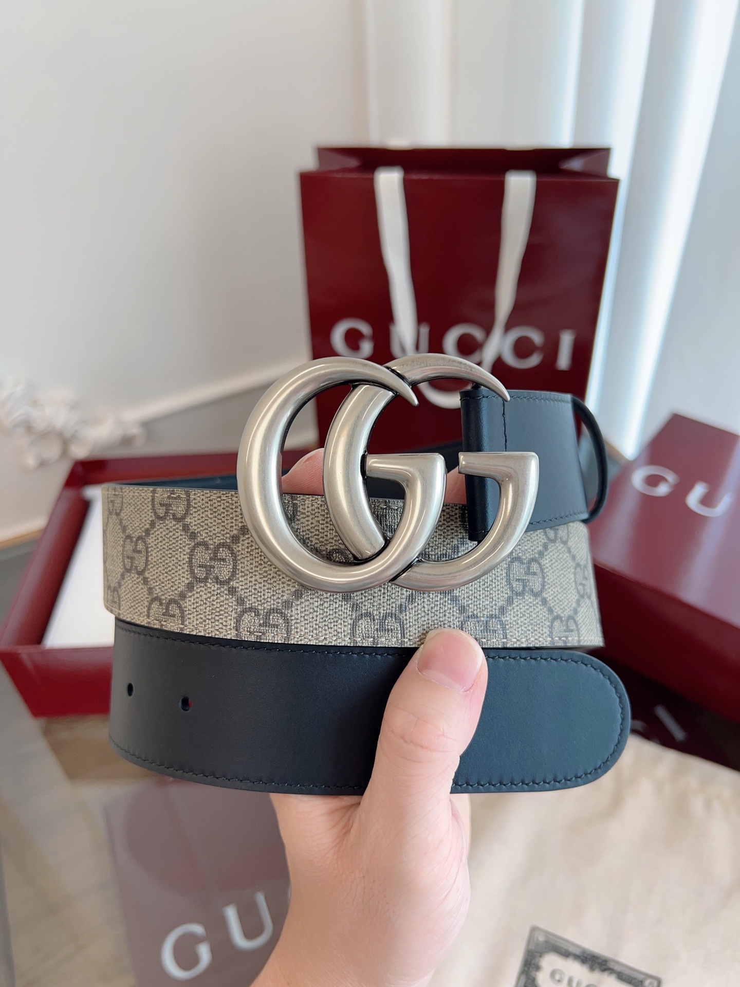 Gucci Basic Belt Cow Leather M-l
