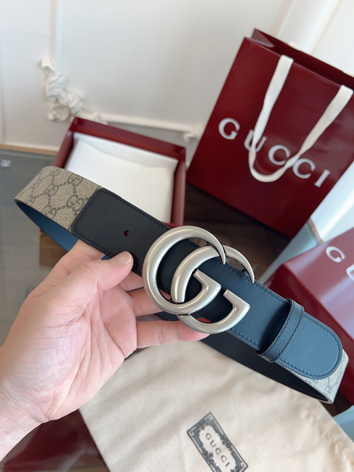 Gucci Basic Belt Cow Leather M-l
