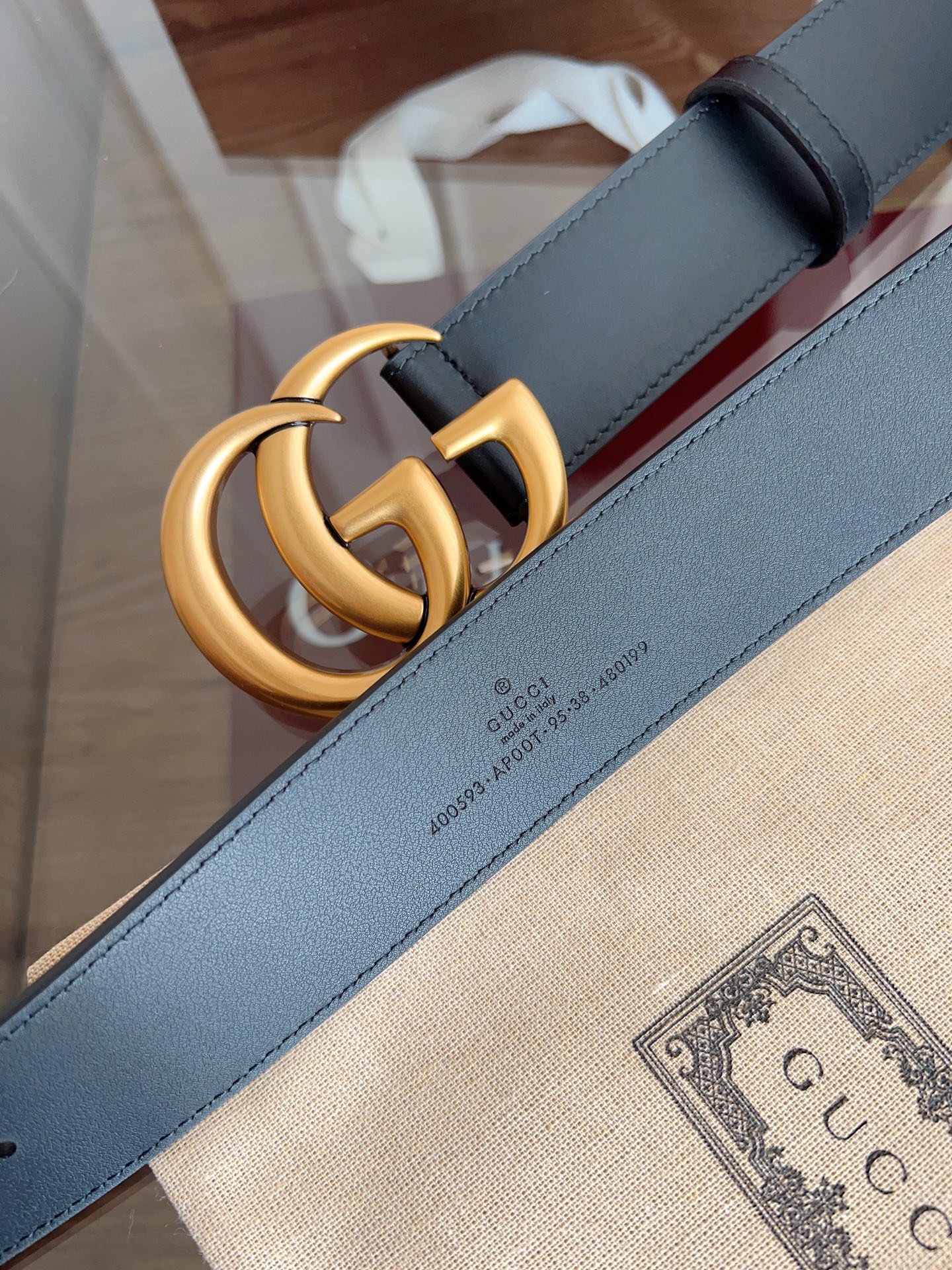 Gucci Basic Belt Cow Leather M-l