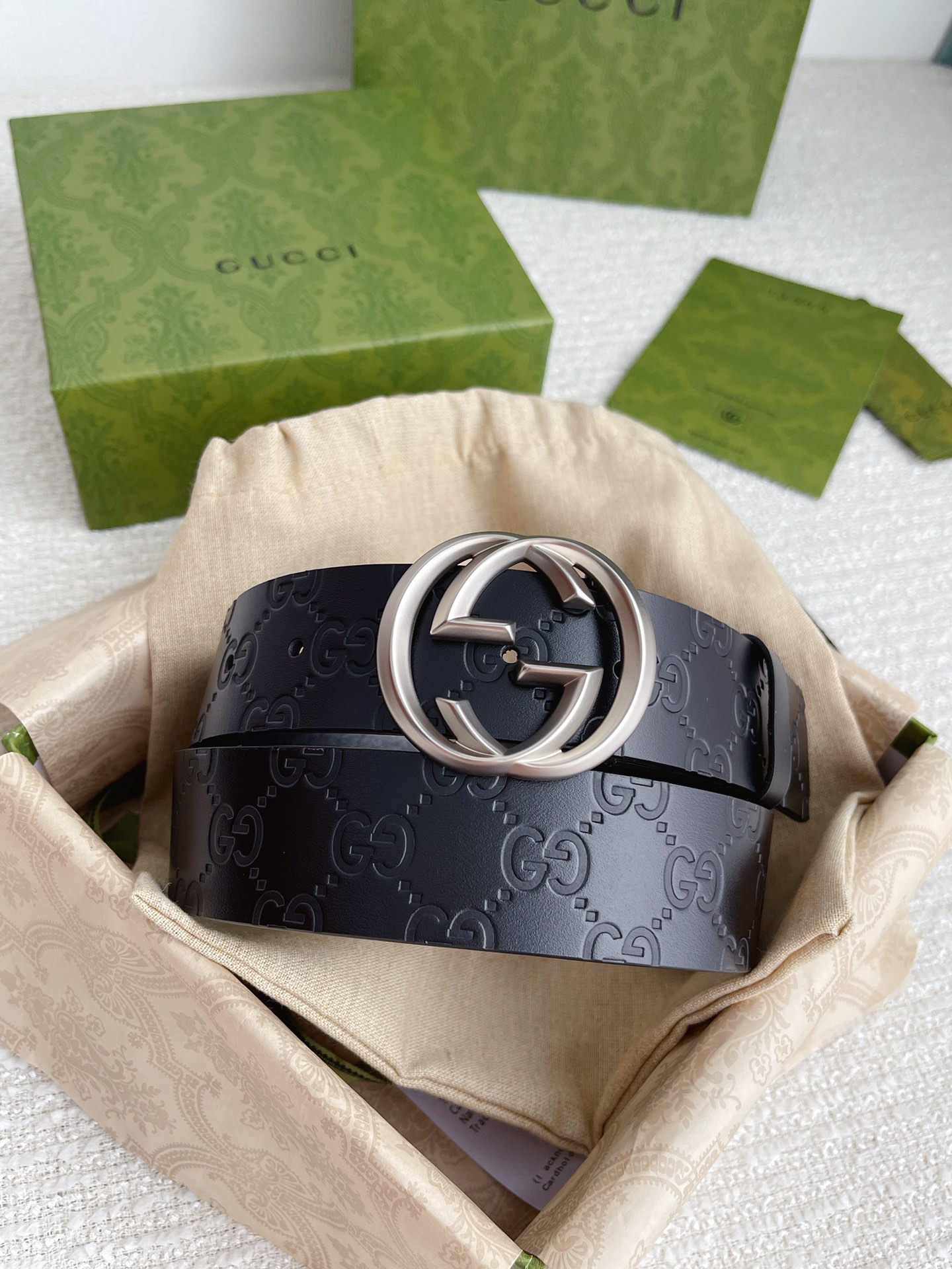 Gucci Male Leather Belt 38mm