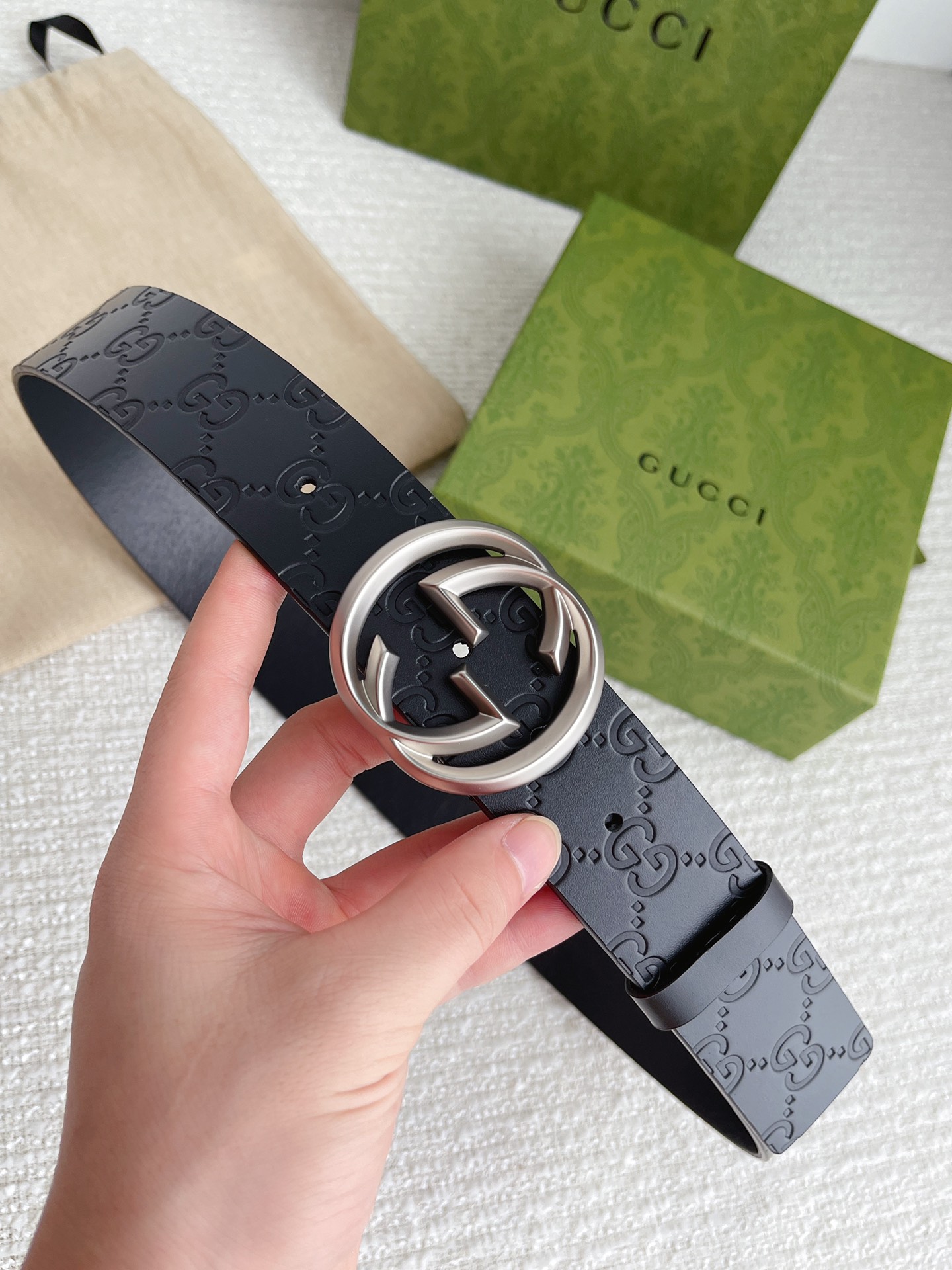 Gucci Male Leather Belt 38mm
