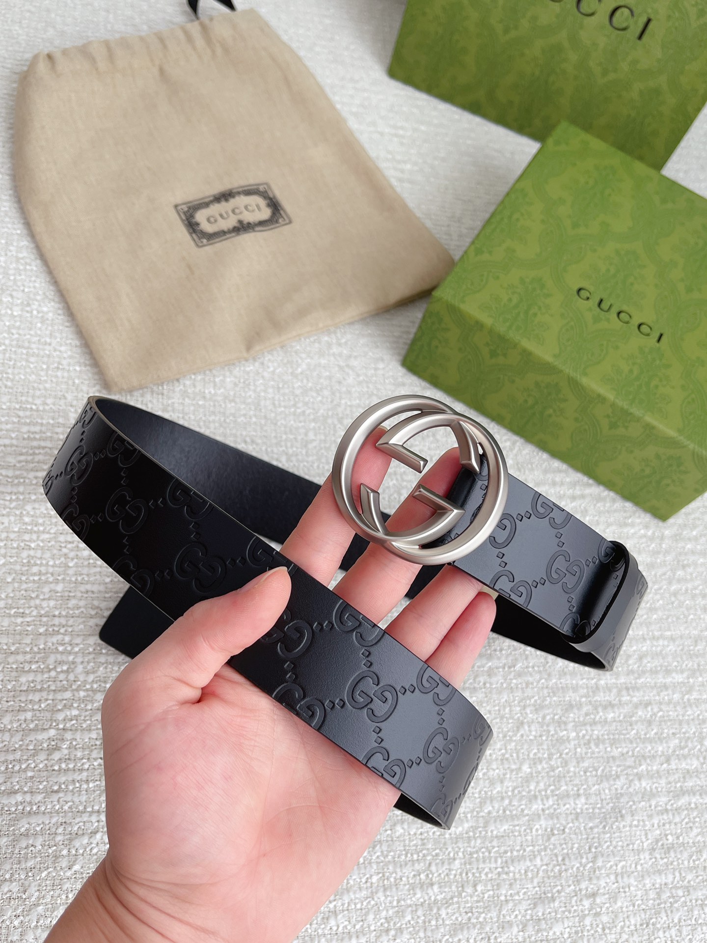 Gucci Male Leather Belt 38mm