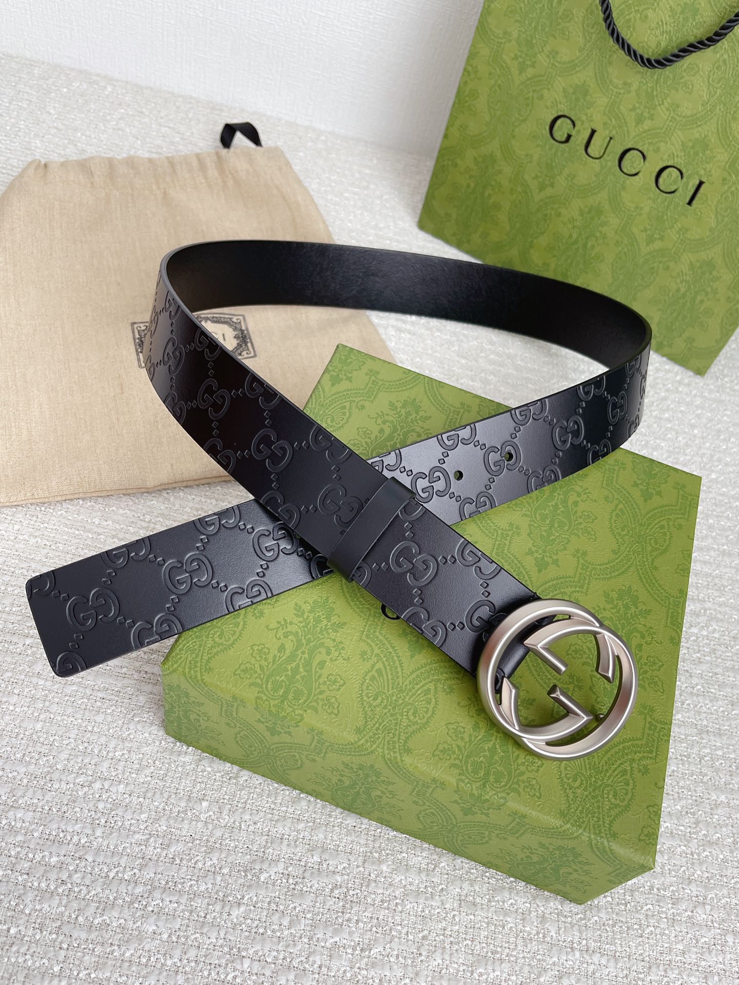 Gucci Male Leather Belt 38mm