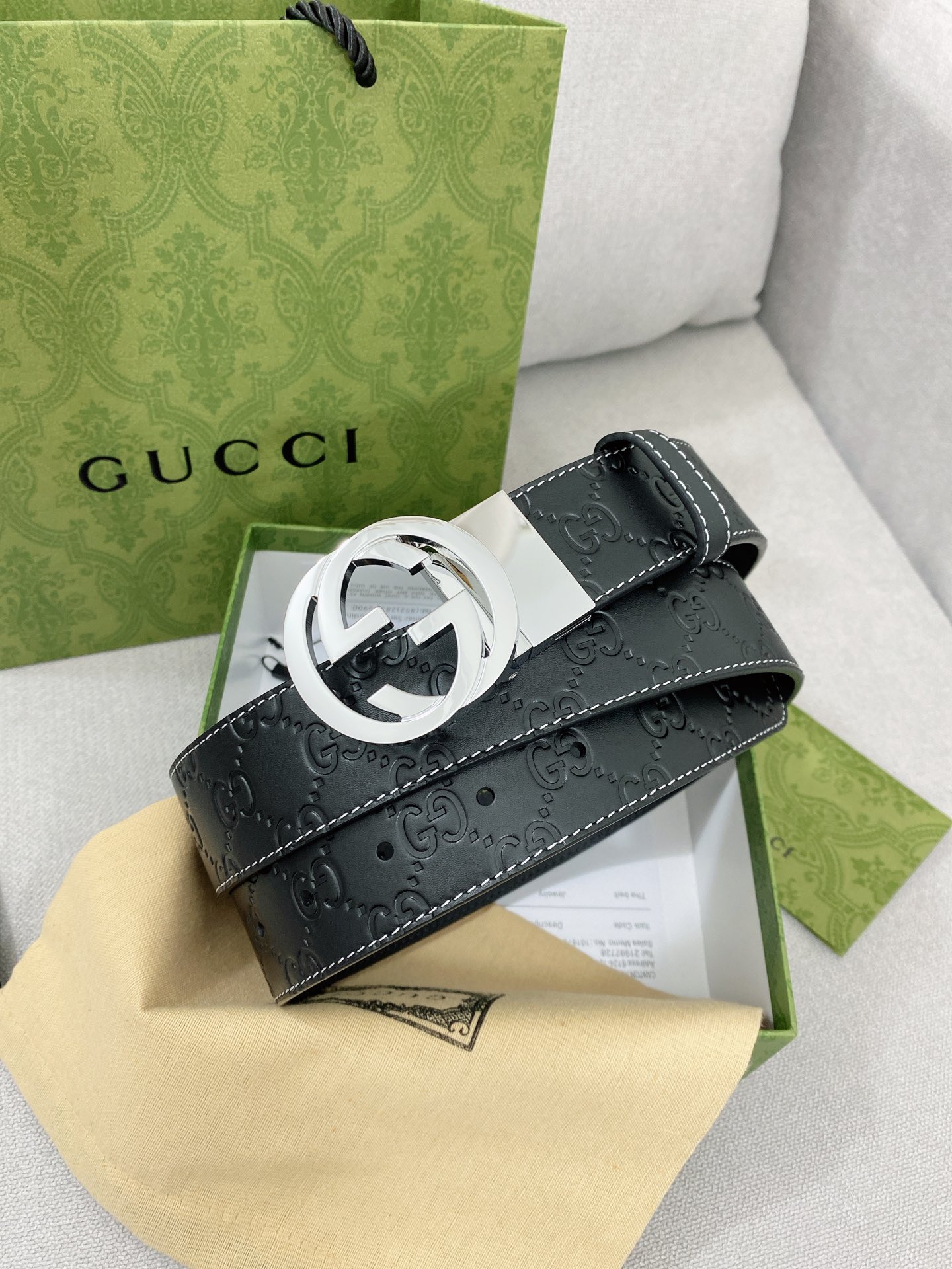 Gucci Basic Belt Top Grain Leather M