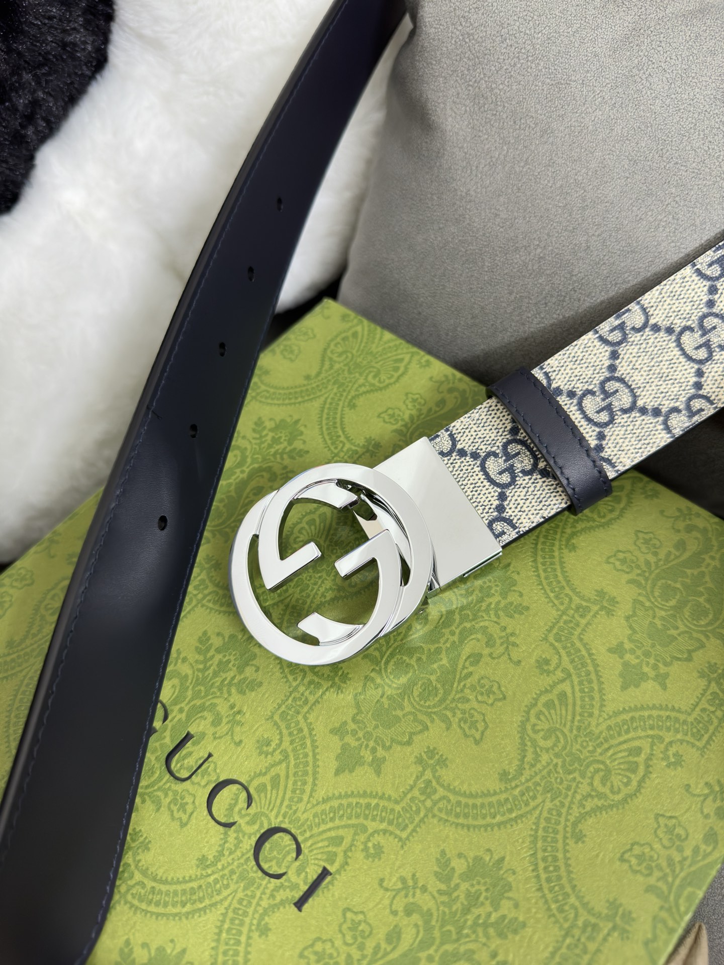 Gucci Basic Belt Canvas Black S-m