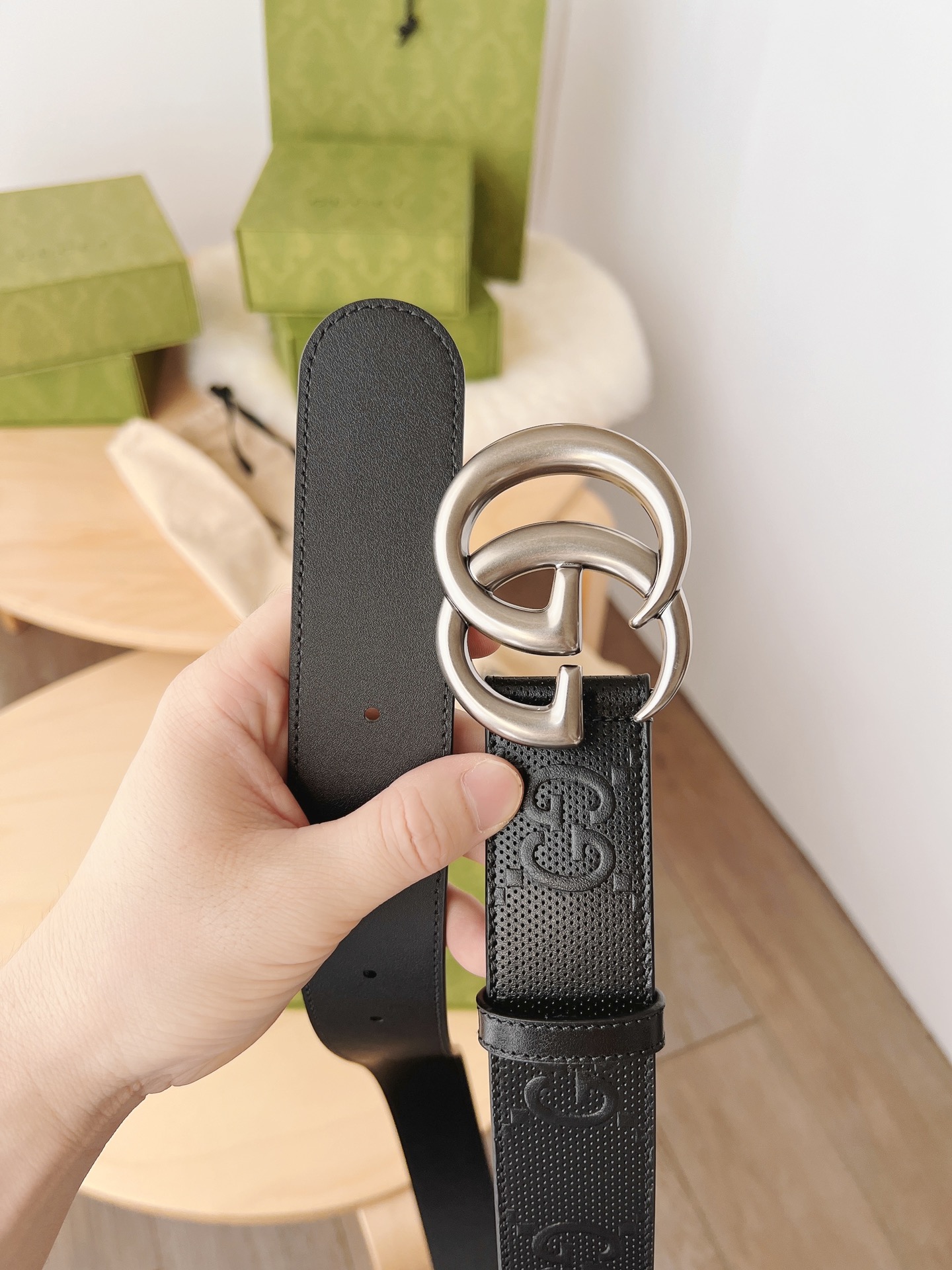 Gucci Leather Belt Black M